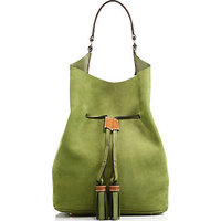 Burberry Leather Drawstring Hobo Bag photo