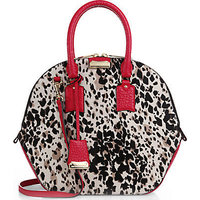 Burberry Orchard Medium Leopard-Print Calf Hair Satchel photo