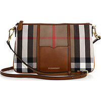 Burberry Peyton House Check & Leather Crossbody Bag photo