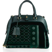 Burberry Prorsum Milverton Leather & Velvet Satchel photo