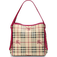 Burberry Canter Small Haymarket Check & Leather Shoulder Bag photo