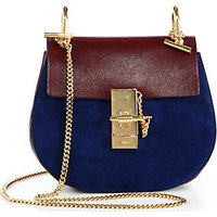 Chloé Drew Small Two-Tone Leather & Suede Shoulder Bag photo