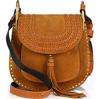 Chloé Hudson Small Studded & Braided Suede Shoulder Bag photo