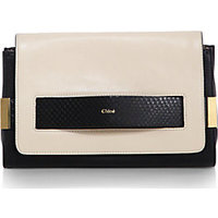 Chloé Elle Medium Leather & Snakeskin Clutch with Chain photo