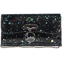 Christian Louboutin Riviera Glittered Patent Leather Clutch photo