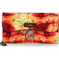 Christian Louboutin Riviera Tie-Dye-Effect Patent-Leather Clutch photo