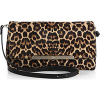 Christian Louboutin Rougissime Leopard-Print Calf Hair Clutch photo