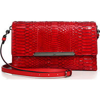 Christian Louboutin Rougissime Python & Leather Clutch photo