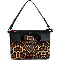 Christian Louboutin Spotted Calf Hair & Leather Fold-Top Bag photo