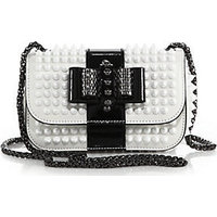 Christian Louboutin Sweety Charity Studded Two-Tone Leather Crossbody Bag photo