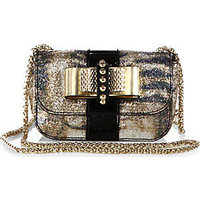 Christian Louboutin Sweety Charity Glitter Leather & Patent Leather Crossbody Bag photo