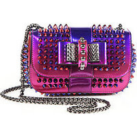 Christian Louboutin Sweety Charity Studded Metallic Ombre Crossbody Bag photo