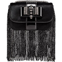 Christian Louboutin Sweety Charity Fringed Calf Hair & Patent Leather Crossbody Bag photo