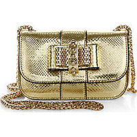 Christian Louboutin Sweety Charity Metallic Karung Crossbody Bag photo