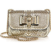 Christian Louboutin Sweety Charity Metallic Laser-Cut Crossbody Bag photo