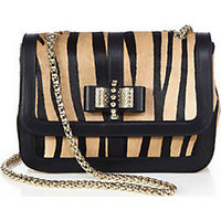 Christian Louboutin Sweety Charity Tiger-Patterned Calf Hair Shoulder Bag photo