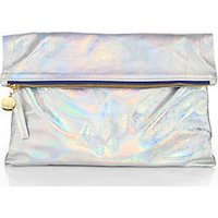 Clare V. Holographic Fold-Over Clutch photo