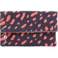 Clare V. Jaguar Print Fold Over Clutch photo