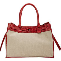 Zagliani Crocodile-Trim Gatsby Small Tote photo