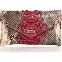 Dee Ocleppo Editor''s Multicolor Python Envelope Clutch photo