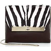 Dee Ocleppo Soho Zebra-Print Fur Crossbody Bag photo