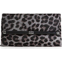 Diane von Furstenberg 440 Leopard-Print Calf Hair Envelope Clutch photo