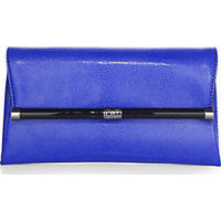 Diane von Furstenberg 440 Lizard-Embossed Envelope Clutch photo