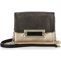 Diane von Furstenberg 440 Micro Mini Caviar Metallic Crossbody Bag photo