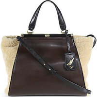 Diane von Furstenberg 440 Runaway Leather & Shearling Tote photo