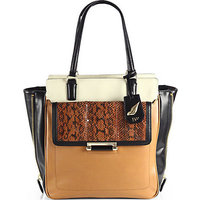 Diane von Furstenberg Highline Mixed-Media Colorblock Tote photo