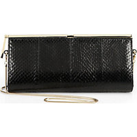 Diane von Furstenberg Tira Snakeskin Clutch photo