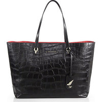 Diane von Furstenberg Voyage Large Ready To Go Crocodile-Embossed Tote photo