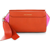 Diane von Furstenberg Zip-And-Go Leather & Python Clutch photo