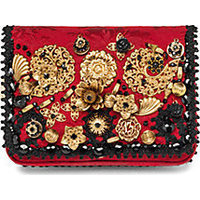 Dolce & Gabbana Floral Embellished Jacquard Crossbody Bag photo