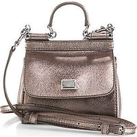 Dolce & Gabbana Sicily Micro Metallic Top-Handle Satchel photo