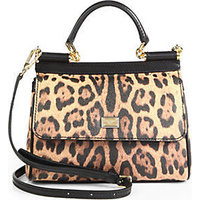 Dolce & Gabbana Mini Miss Sicily Leopard-Print Satchel photo