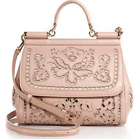 Dolce & Gabbana Sicily Medium Embroidered Top-Handle Satchel photo