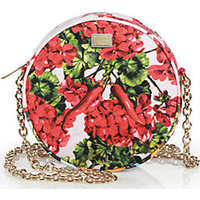 Dolce & Gabbana Mixed-Floral Brocade Fan Crossbody Bag photo