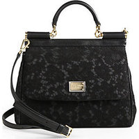 Dolce & Gabbana Sicily Lace Top-Handle Satchel photo