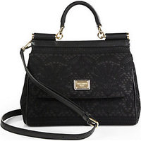 Dolce & Gabbana Sicily Medium Lace Satchel photo