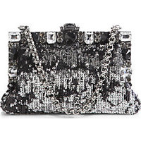 Dolce & Gabbana Small Framed Sequined Clutch with Chain photo