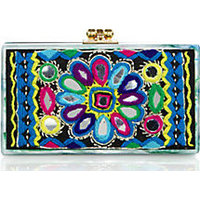 Edie Parker Jean Embroidered Acrylic Clutch photo