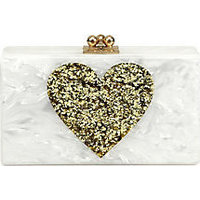 Edie Parker Jean Heart Acrylic Clutch photo