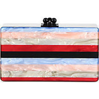 Edie Parker Jean Stripe Acrylic Clutch photo