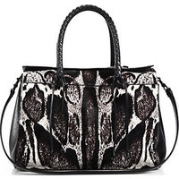 Elena Ghisellini Animal-Print Calf Hair Vicky Satchel photo