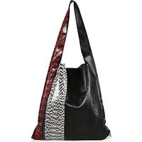 Elena Ghisellini Estia Snakeskin & Leather Hobo Bag photo