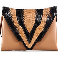 Elena Ghisellini Leather & Python Pochette Fatale photo