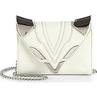 Elena Ghisellini Small Metal-Plated Flap Clutch photo