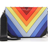 Elena Ghisellini Petra P Multicolor Chevron Convertible Shoulder Bag photo