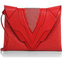 Elena Ghisellini Studded Medium Flap Clutch photo